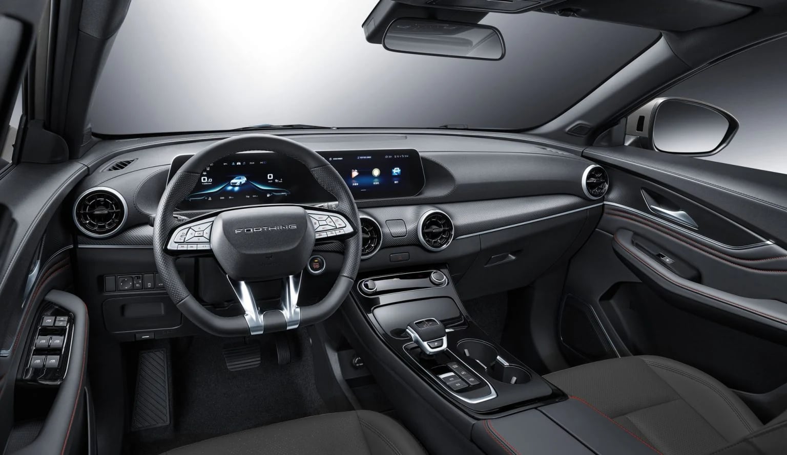Tablero, volante e instrumental digital del FORTHING T5 EVO